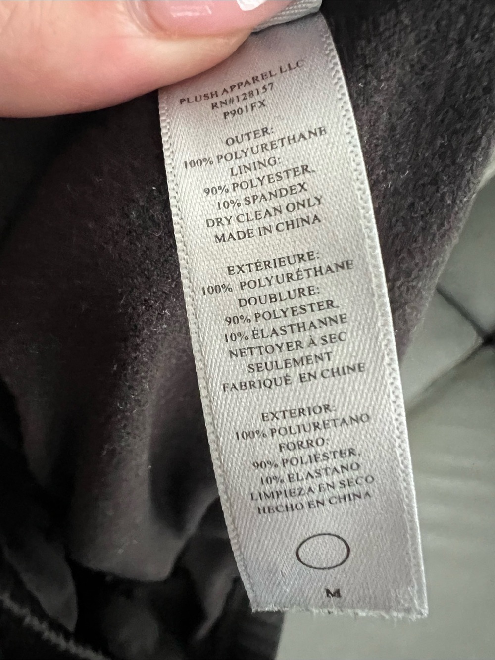 PLUSH Fleece Lined Faux Leather Moto Leggings - Picture 10 of 10